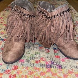 Not Rated Fringe Booties